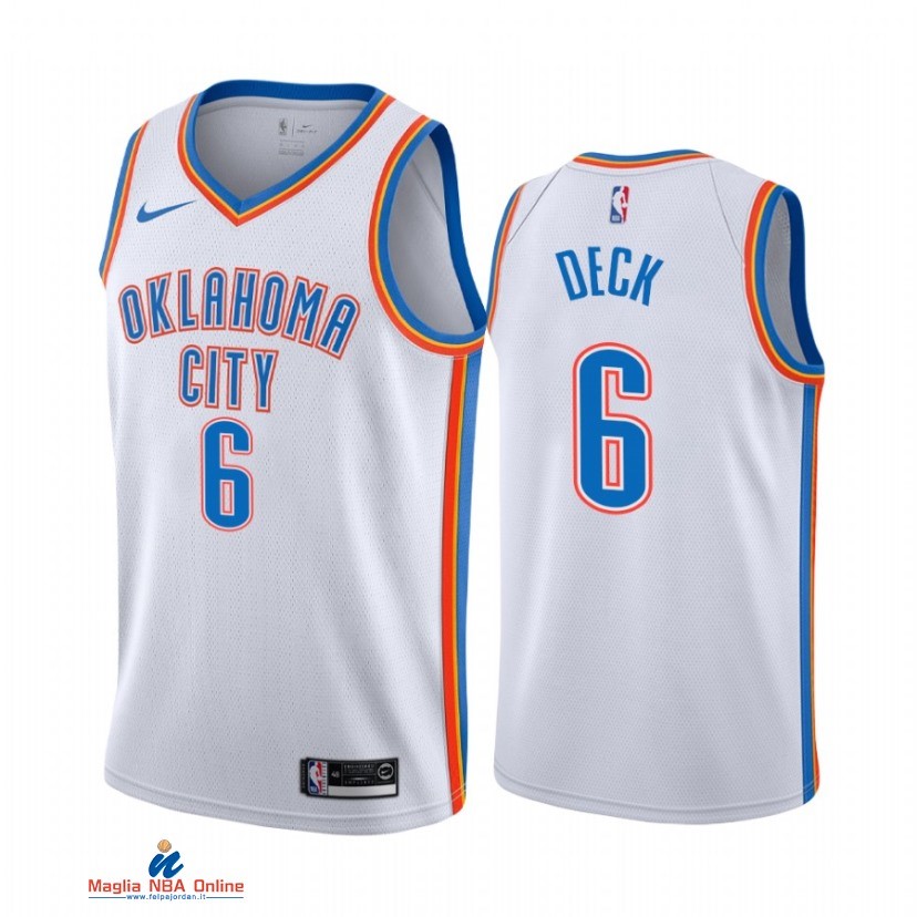 Maglia NBA Nike Oklahoma City Thunder NO.6 Gabriel Deck Nike Bianco Association 2021