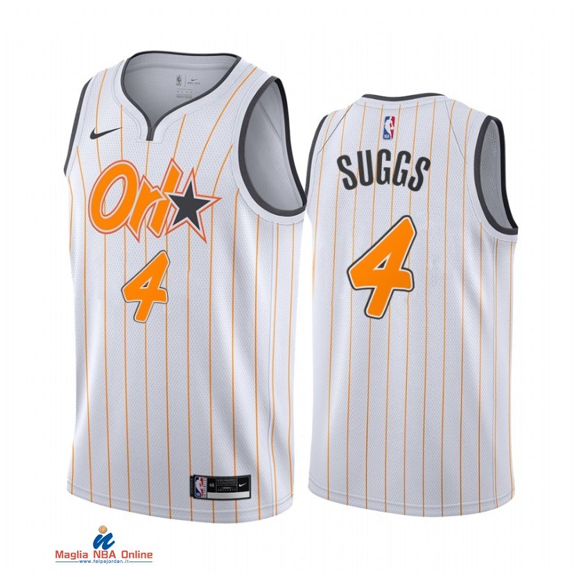 Maglia NBA Nike Orlando Magic NO.4 Jalen Suggs Nike Bianco Città 2021-22