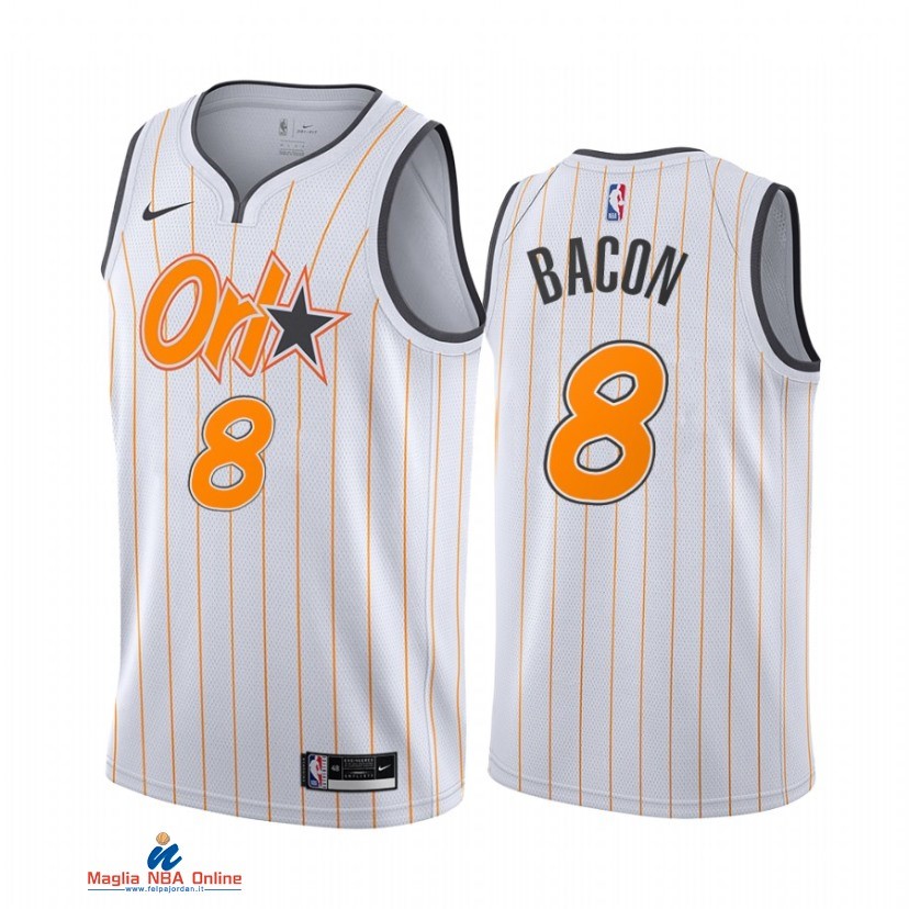 Maglia NBA Nike Orlando Magic NO.8 Dwayne Bacon Nike Bianco Città 2021-22