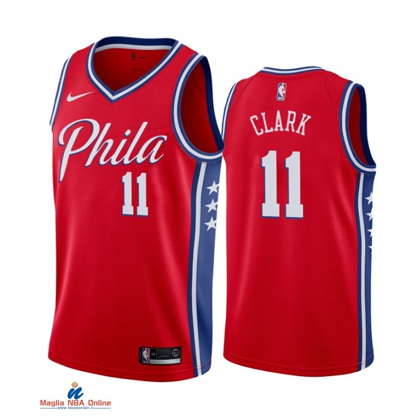 Maglia NBA Nike Philadelphia Sixers NO.11 Gary Clark Nike Rosso Statement 2021-22