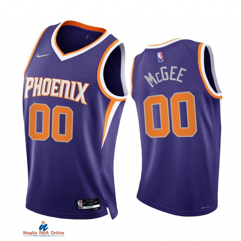 Maglia NBA Nike Phoenix Suns NO.00 JaVale McGee 75th Season Diamante Porpora Icon 2021-22