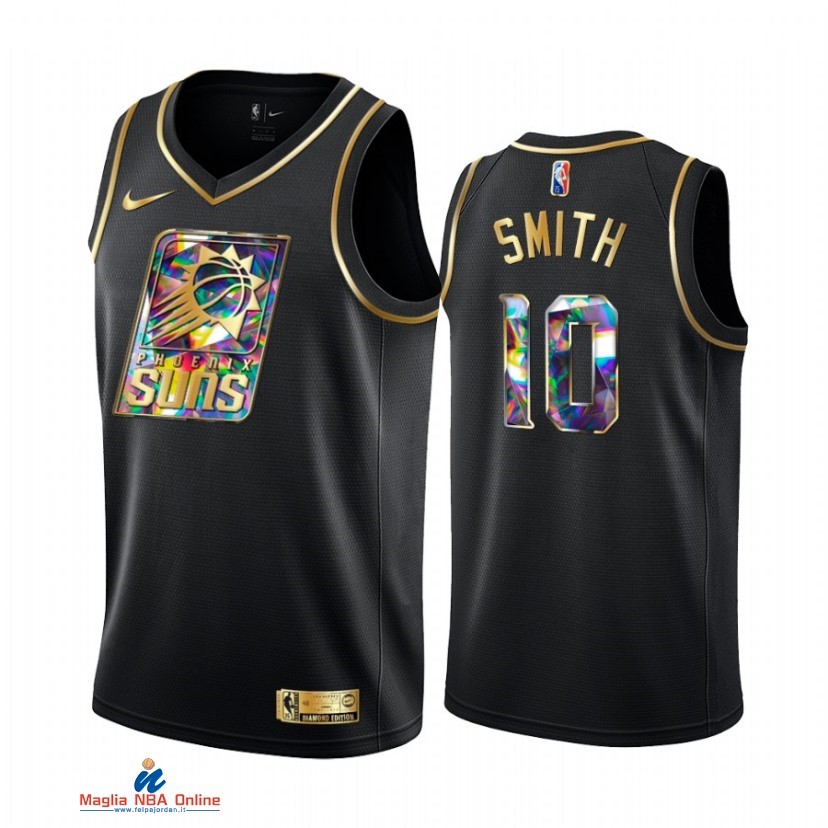 Maglia NBA Nike Phoenix Suns NO.10 Jalen Smith Nero Diamante 2021-22