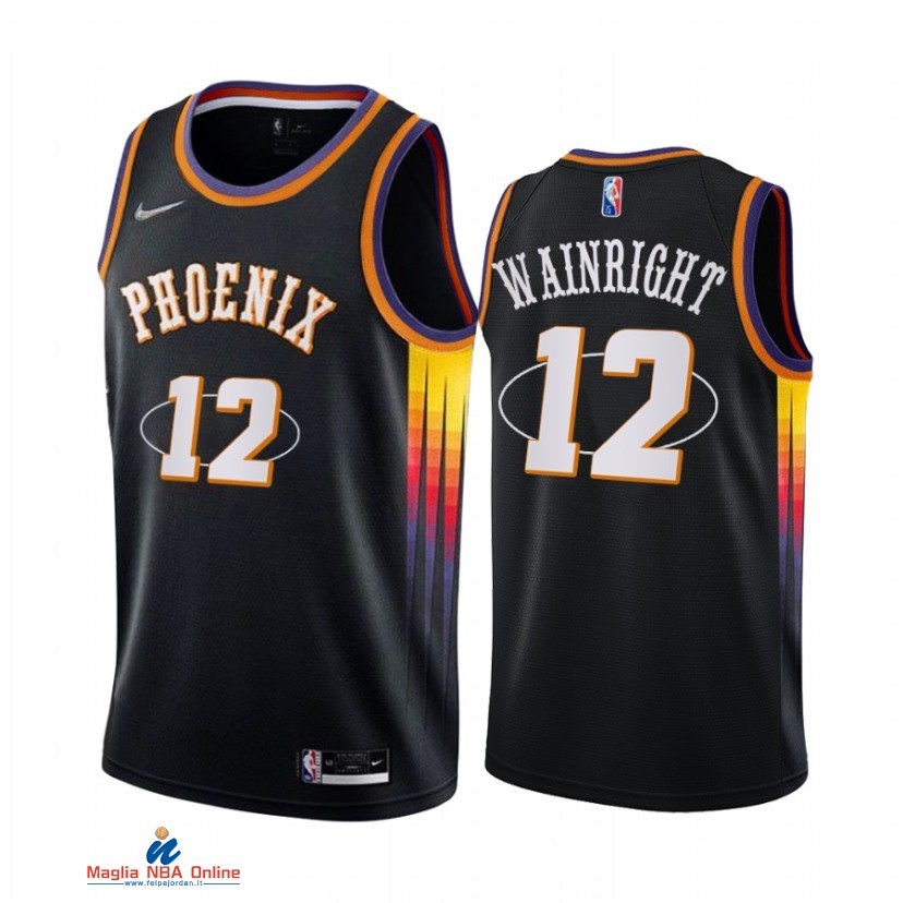 Maglia NBA Nike Phoenix Suns NO.12 Ishmail Wainright Nike Nero Città 2021