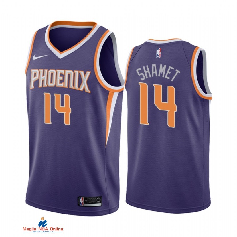 Maglia NBA Nike Phoenix Suns NO.14 Landry Shamet Nike Porpora Icon 2021-22