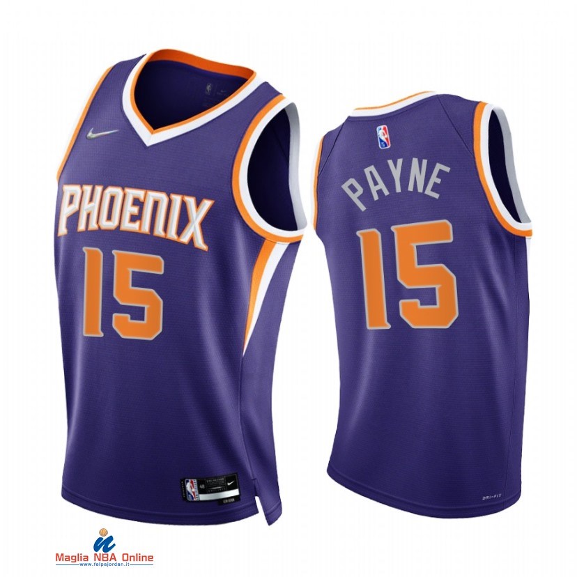 Maglia NBA Nike Phoenix Suns NO.15 Cameron Payne 75th Season Diamante Porpora Icon 2021-22
