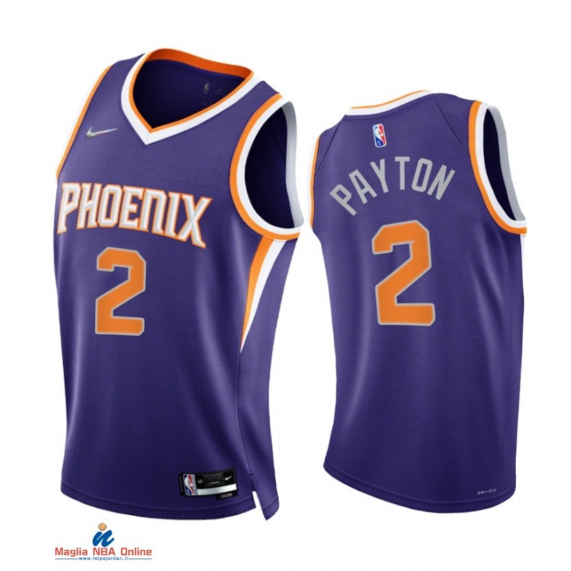 Maglia NBA Nike Phoenix Suns NO.2 Elfrid Payton 75th Season Diamante Porpora Icon 2021-22