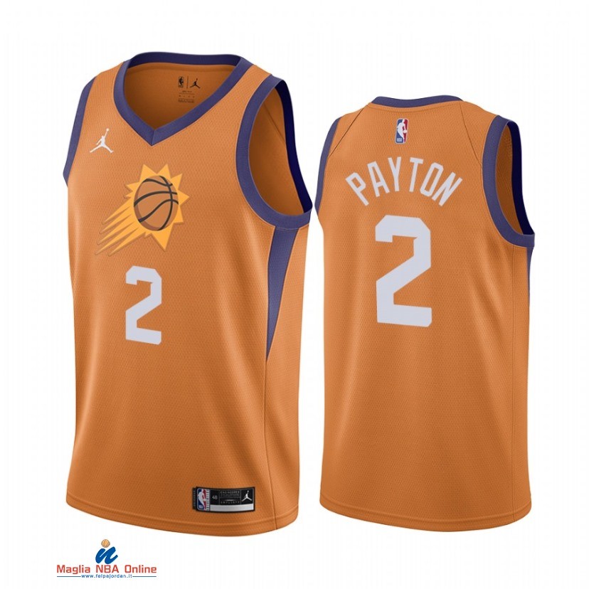 Maglia NBA Nike Phoenix Suns NO.2 Elfrid Payton Nike Arancia Statement 2021