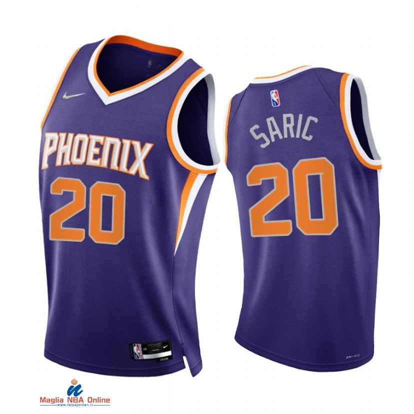 Maglia NBA Nike Phoenix Suns NO.20 Dario Saric 75th Season Diamante Porpora Icon 2021-22