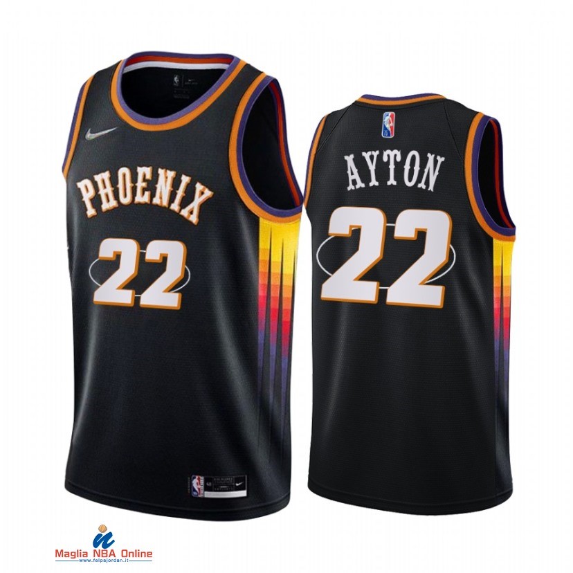 Maglia NBA Nike Phoenix Suns NO.22 Deandre Ayton Nike Nero Città 2021