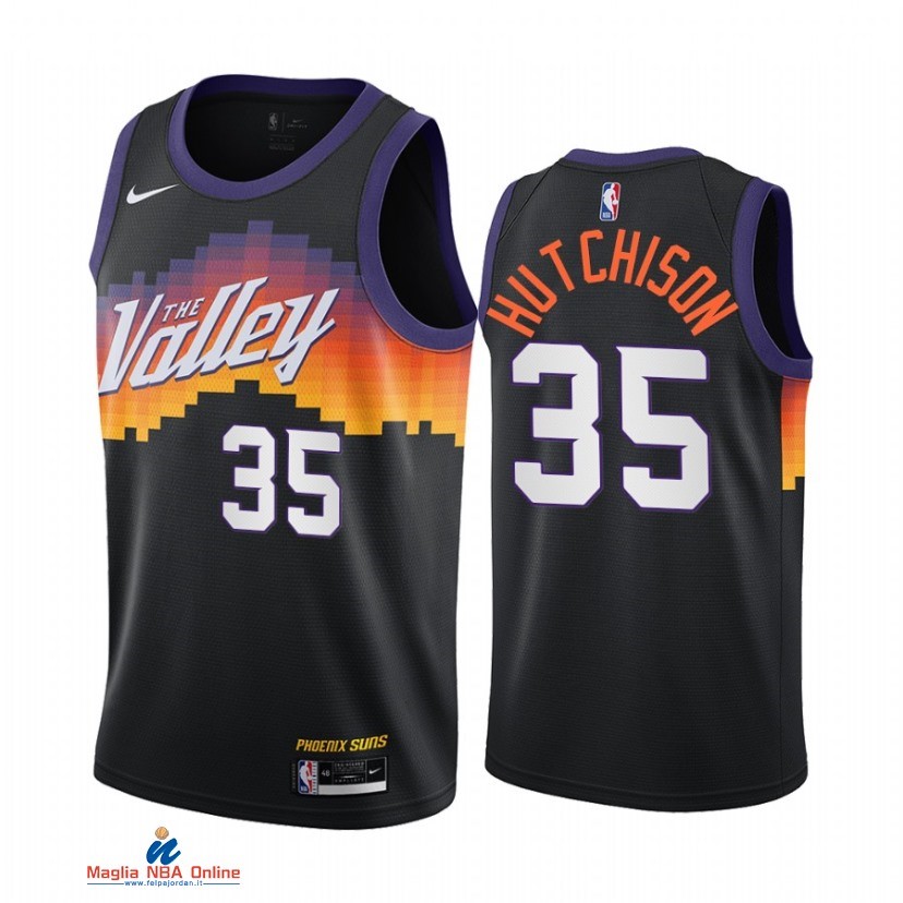 Maglia NBA Nike Phoenix Suns NO.35 Chandler Hutchison Nike Nero Città 2021-22