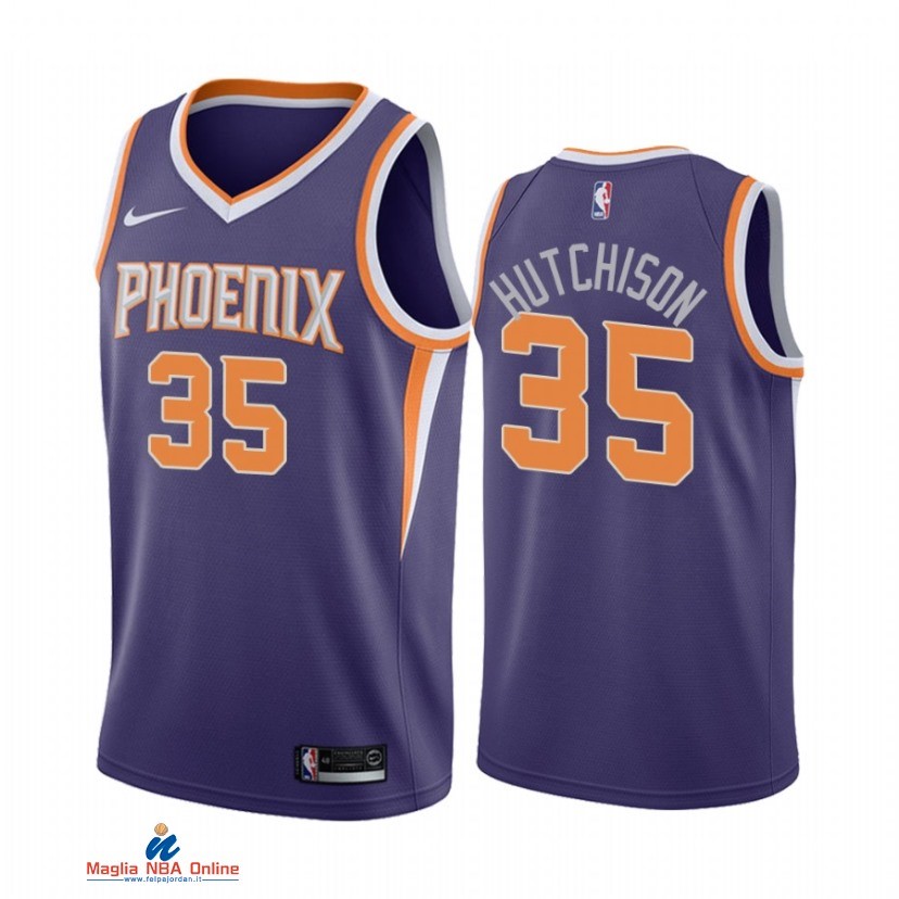 Maglia NBA Nike Phoenix Suns NO.35 Chandler Hutchison Nike Porpora Icon 2021-22