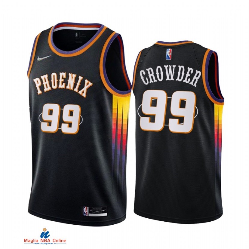 Maglia NBA Nike Phoenix Suns NO.99 Jae Crowder Nike Nero Città 2021