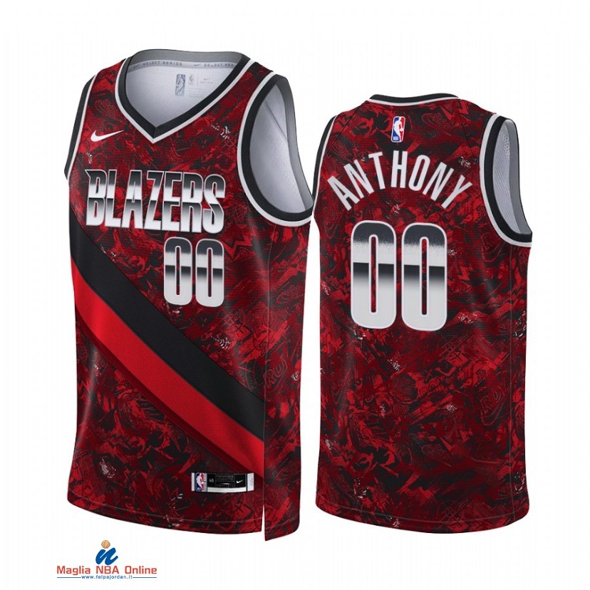 Maglia NBA Nike Portland Trail Blazers NO.00 Carmelo Anthony Select Series Rosso 2021