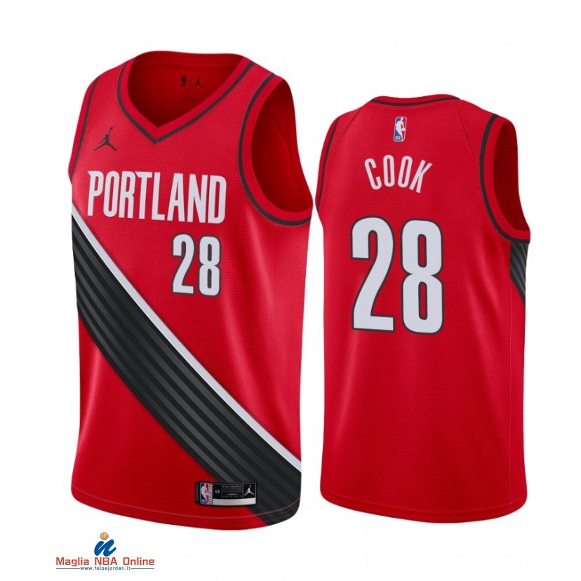 Maglia NBA Nike Portland Trail Blazers NO.28 Quinn Cook Nike Rosso Statement 2021
