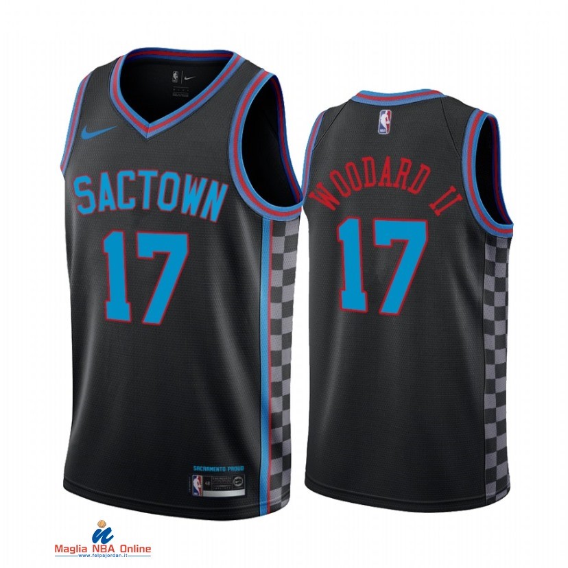 Maglia NBA Nike Sacramento Kings NO.17 Robert Woodard II Nike Nero Città 2021