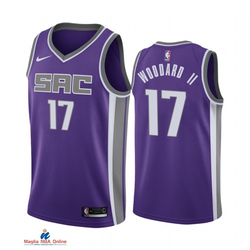 Maglia NBA Nike Sacramento Kings NO.17 Robert Woodard II Nike Porpora Icon 2021-22