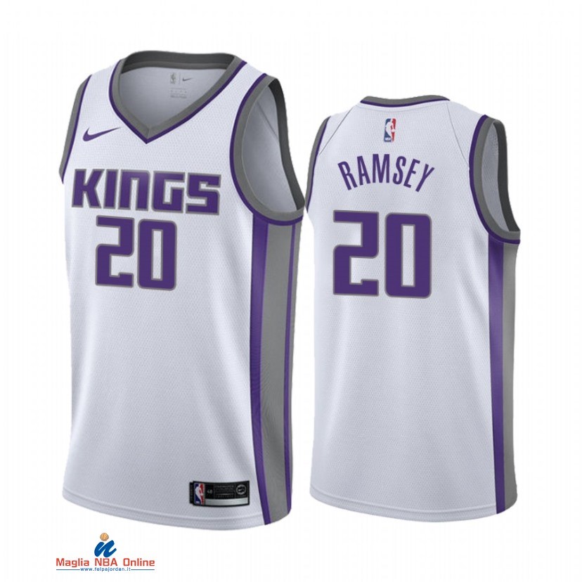 Maglia NBA Nike Sacramento Kings NO.20 Jahmi'us Ramsey Nike Bianco Association 2021-22