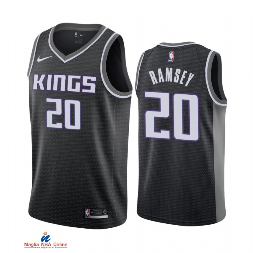 Maglia NBA Nike Sacramento Kings NO.20 Jahmi'us Ramsey Nike Nero Statement 2021-22