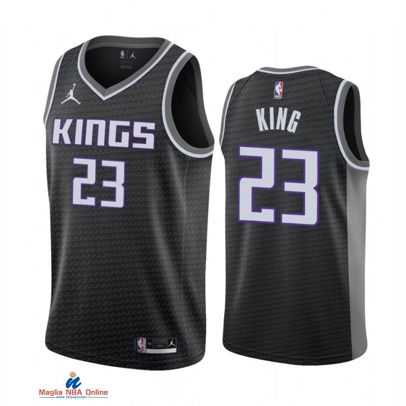 Maglia NBA Nike Sacramento Kings NO.23 Louis King Nike Nero Statement 2021-22