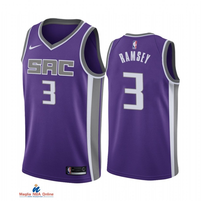 Maglia NBA Nike Sacramento Kings NO.3 Jahmi'us Ramsey Nike Porpora Icon 2021-22