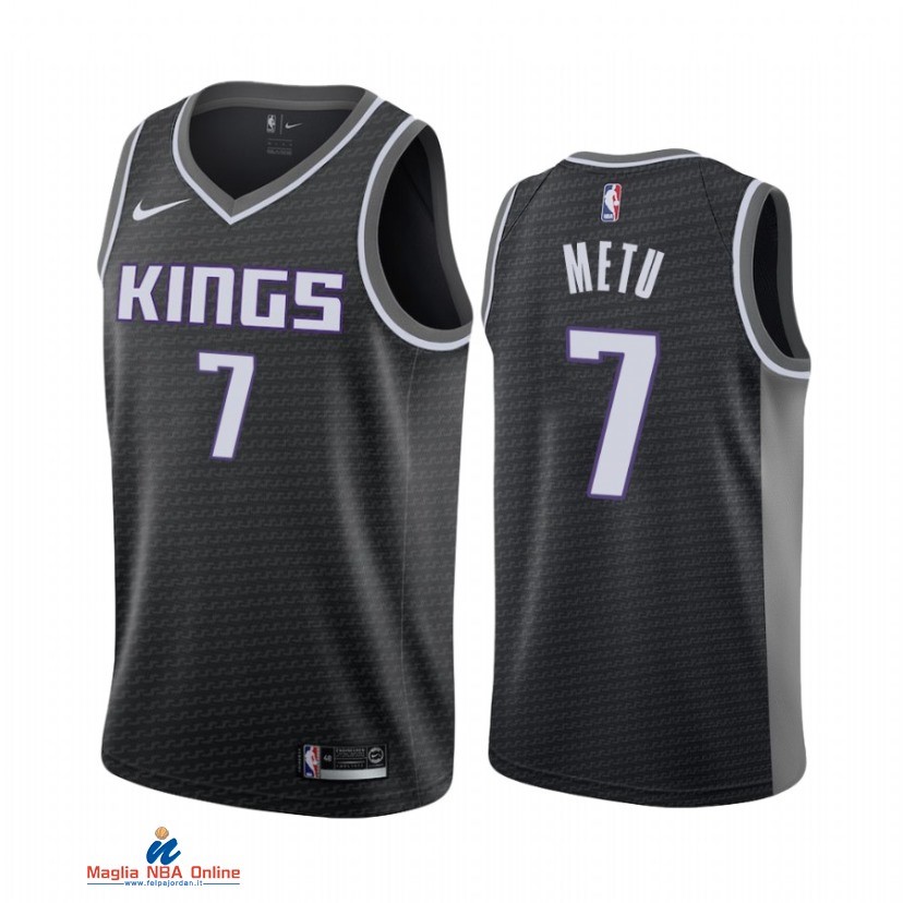 Maglia NBA Nike Sacramento Kings NO.7 Chimezie Metu Nike Nero Statement 2021-22