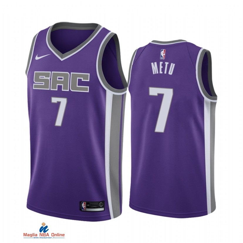 Maglia NBA Nike Sacramento Kings NO.7 Chimezie Metu Nike Porpora Icon 2021-22