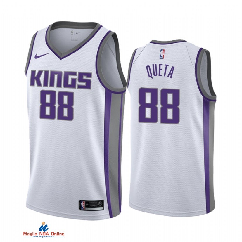 Maglia NBA Nike Sacramento Kings NO.88 Neemias Queta Nike Bianco Association 2021-22
