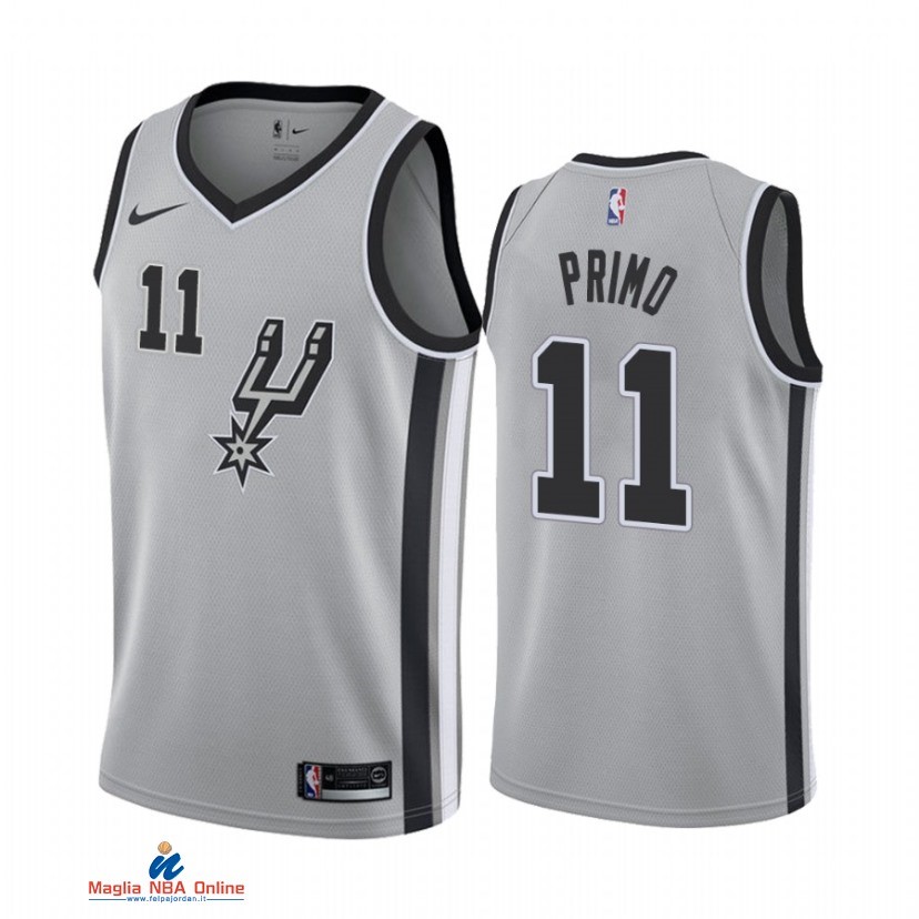 Maglia NBA Nike San Antonio Spurs NO.11 Joshua Primo Nike Grigio Statement 2021