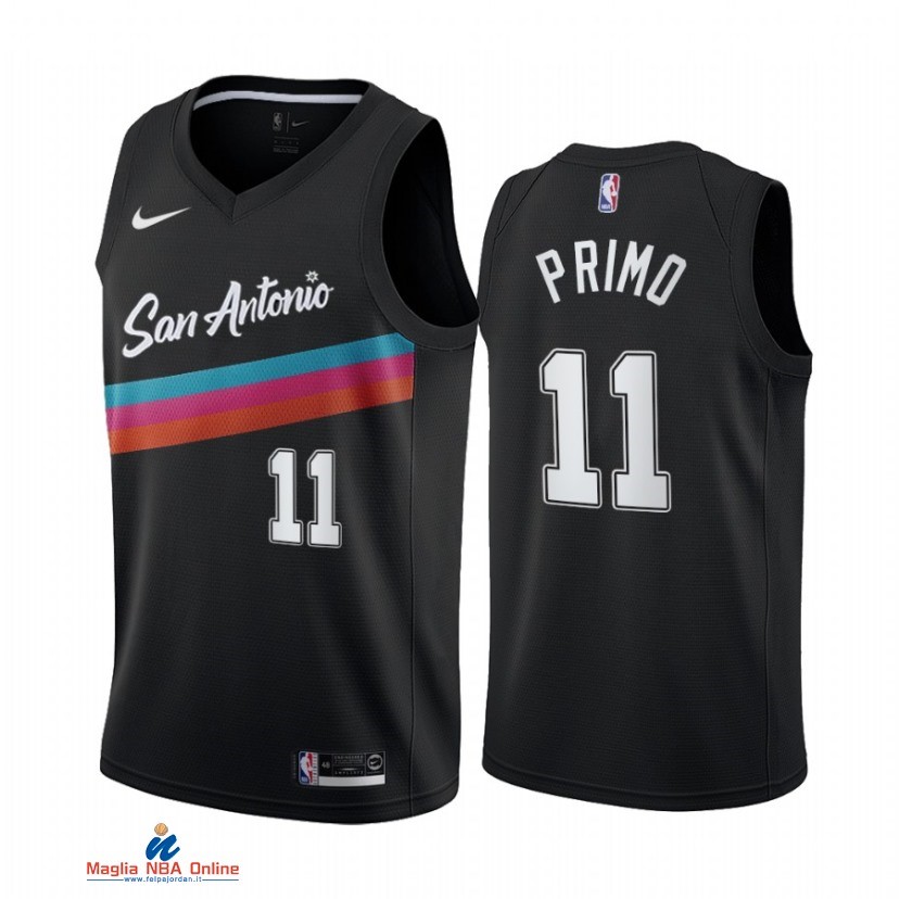 Maglia NBA Nike San Antonio Spurs NO.11 Joshua Primo Nike Nero Città 2021