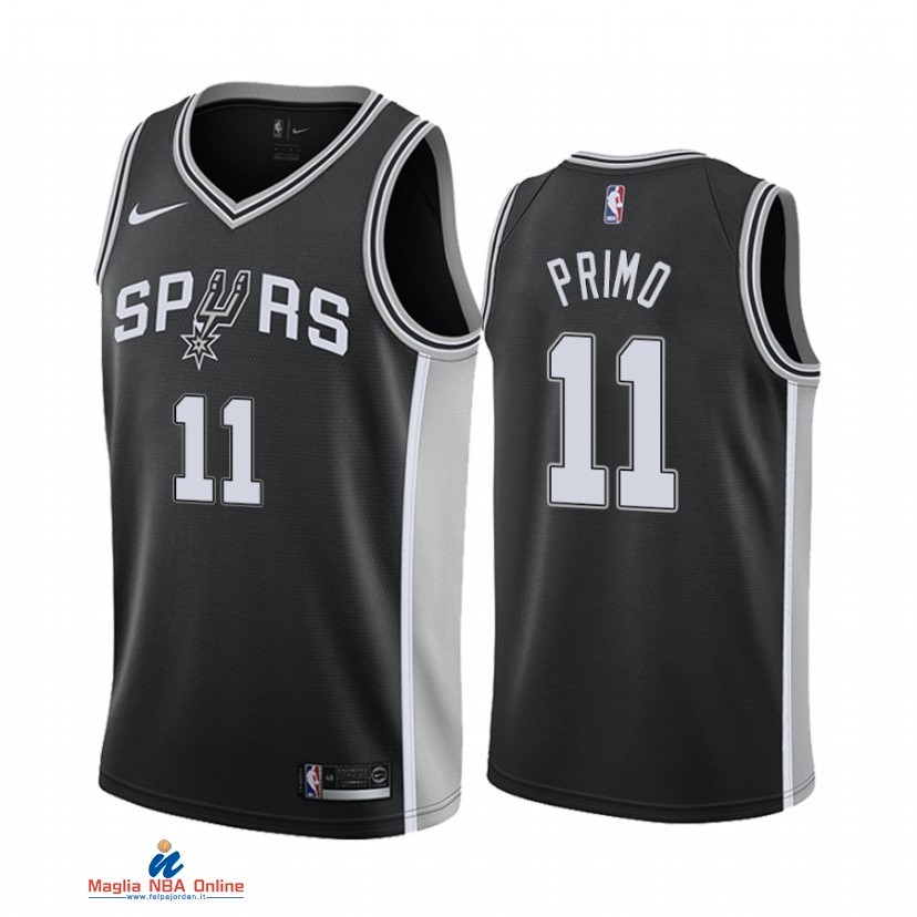 Maglia NBA Nike San Antonio Spurs NO.11 Joshua Primo Nike Nero Icon 2021