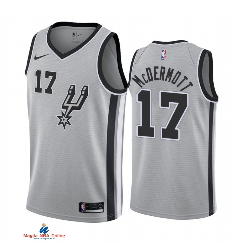 Maglia NBA Nike San Antonio Spurs NO.17 Doug McDermott Nike Grigio Statement 2021