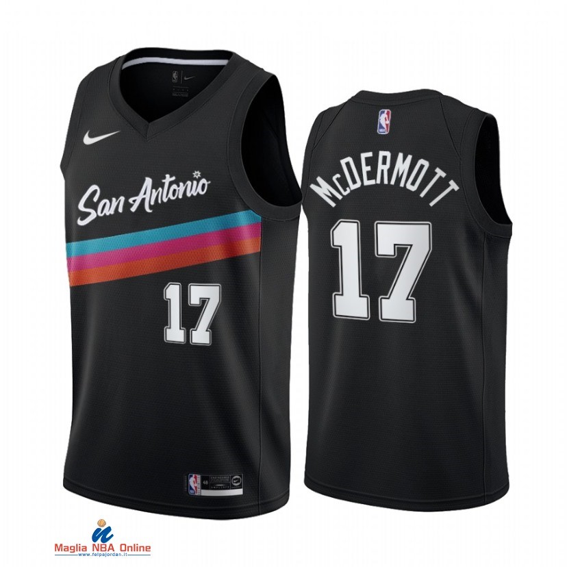 Maglia NBA Nike San Antonio Spurs NO.17 Doug McDermott Nike Nero Città 2021