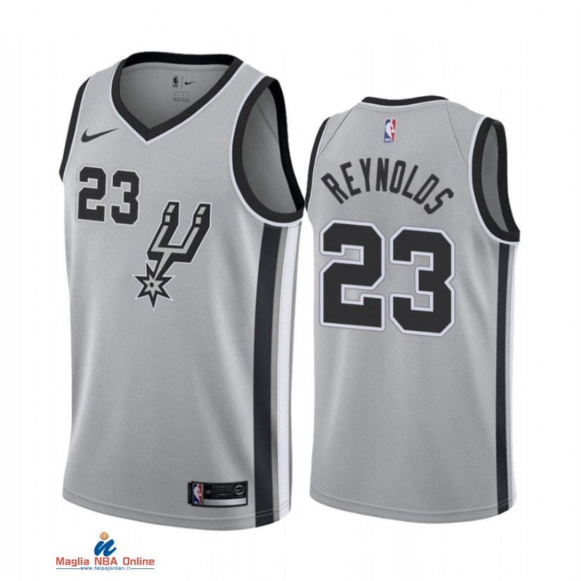 Maglia NBA Nike San Antonio Spurs NO.23 Cameron Reynolds Nike Grigio Statement 2021