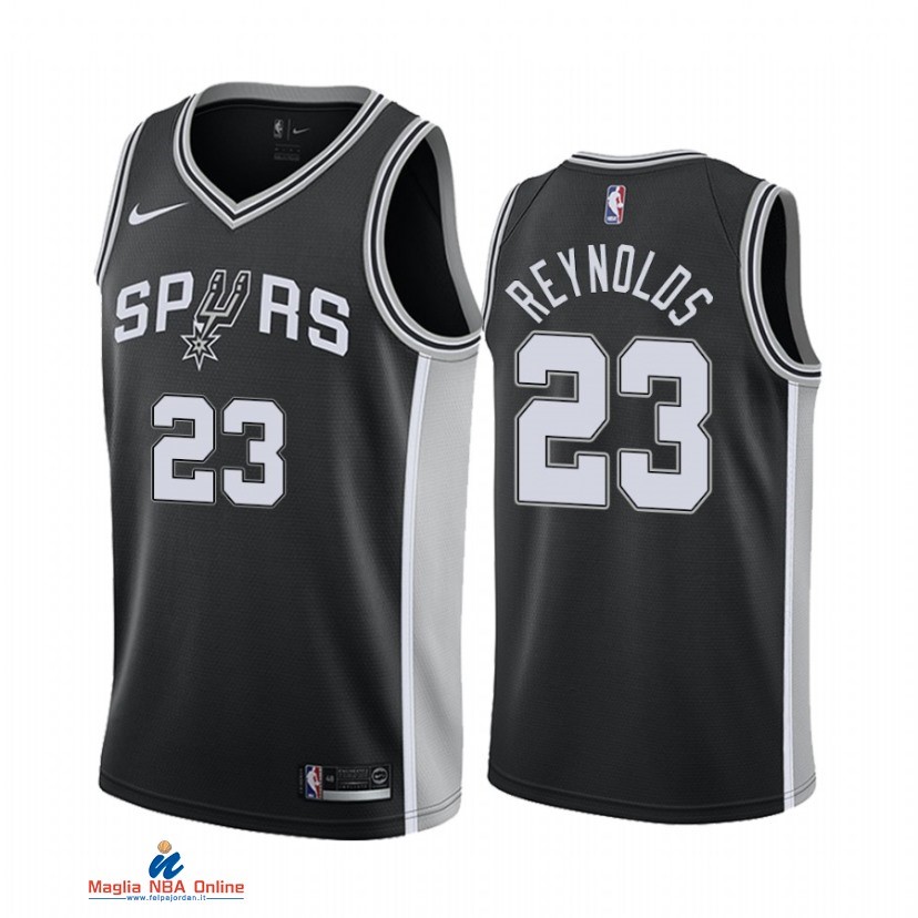 Maglia NBA Nike San Antonio Spurs NO.23 Cameron Reynolds Nike Nero Icon 2021
