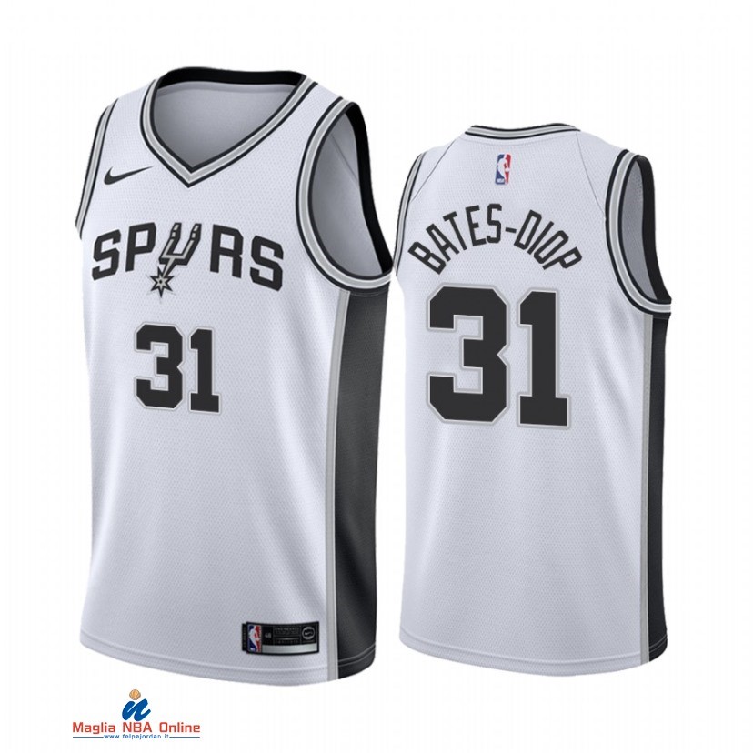 Maglia NBA Nike San Antonio Spurs NO.31 Keita Bates Diop Nike Bianco Association 2021