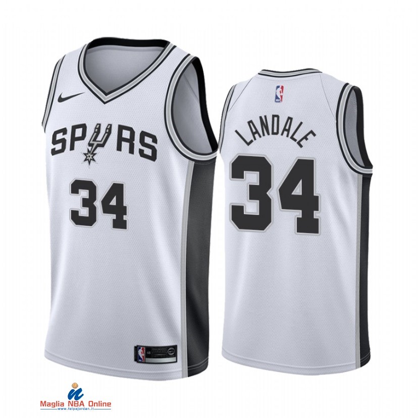 Maglia NBA Nike San Antonio Spurs NO.34 Jock Landale Nike Bianco Association 2021