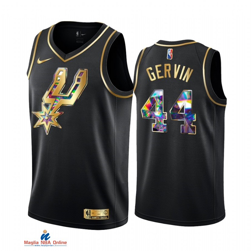 Maglia NBA Nike San Antonio Spurs NO.44 George Gervin Nero Diamante 2021-22