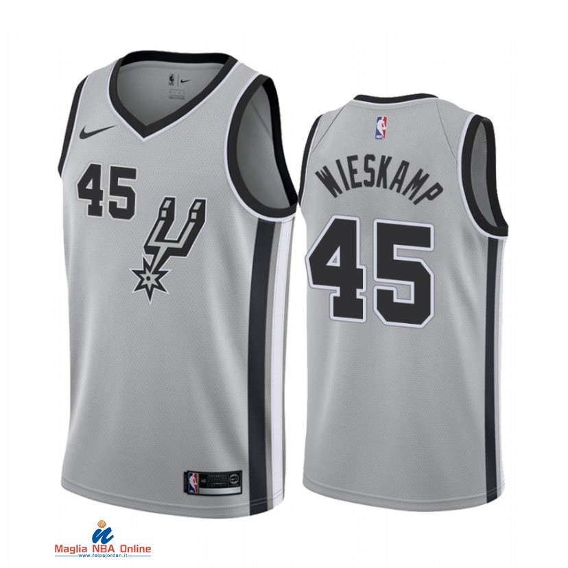 Maglia NBA Nike San Antonio Spurs NO.45 Joe Wieskamp Nike Grigio Statement 2021