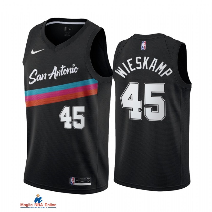 Maglia NBA Nike San Antonio Spurs NO.45 Joe Wieskamp Nike Nero Città 2021
