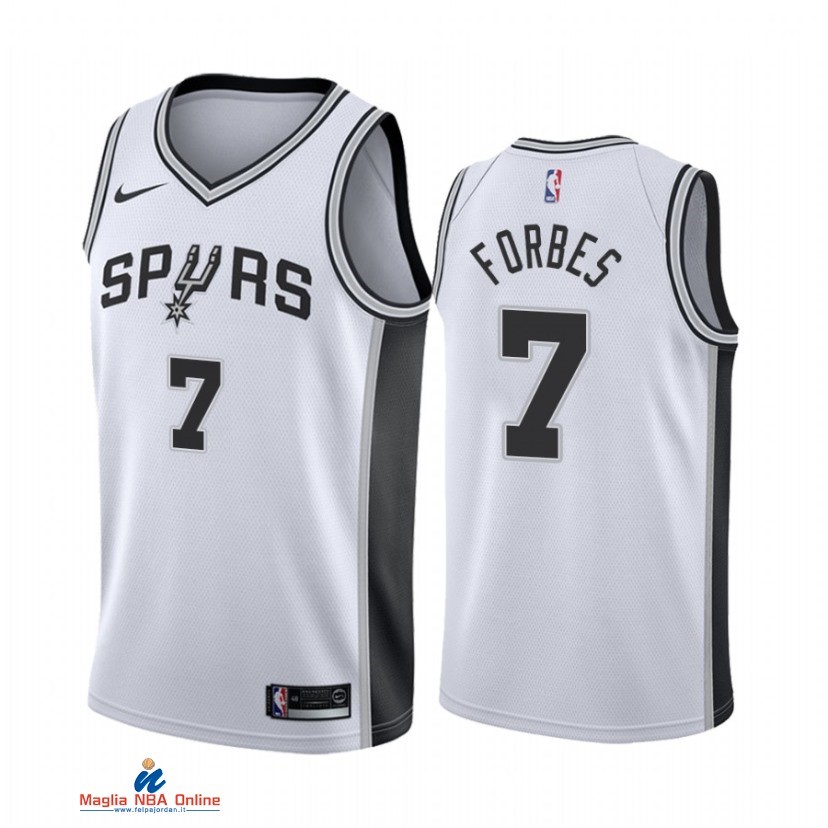 Maglia NBA Nike San Antonio Spurs NO.7 Bryn Forbes Nike Bianco Association 2021