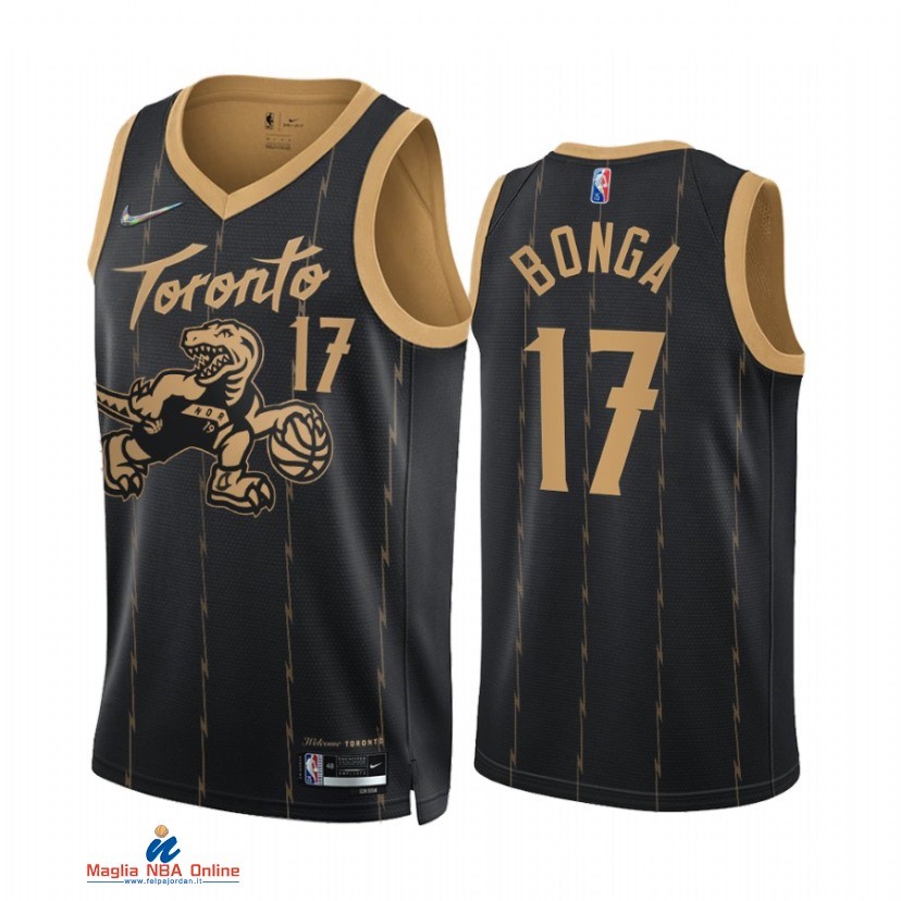 Maglia NBA Nike Toronto Raptors NO.17 Isaac Bonga 75th Nero Città 2021-22
