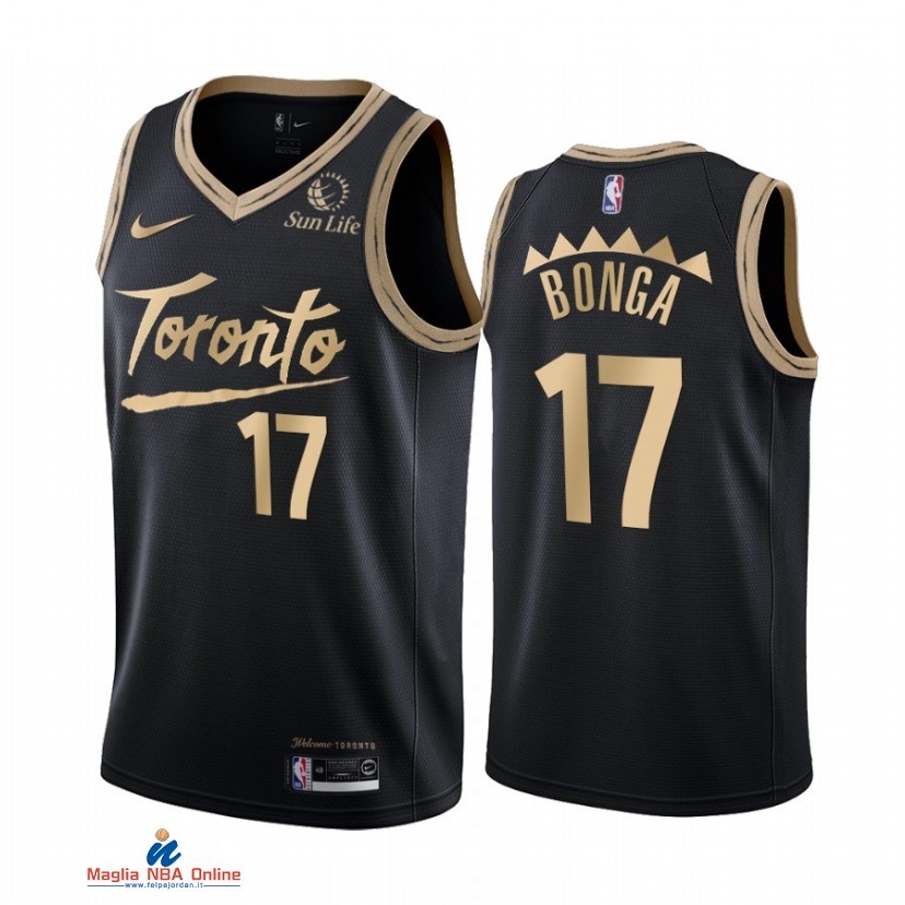 Maglia NBA Nike Toronto Raptors NO.17 Isaac Bonga Nero Città 2021