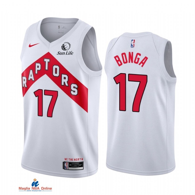 Maglia NBA Nike Toronto Raptors NO.17 Isaac Bonga Nike Bianco Association 2021