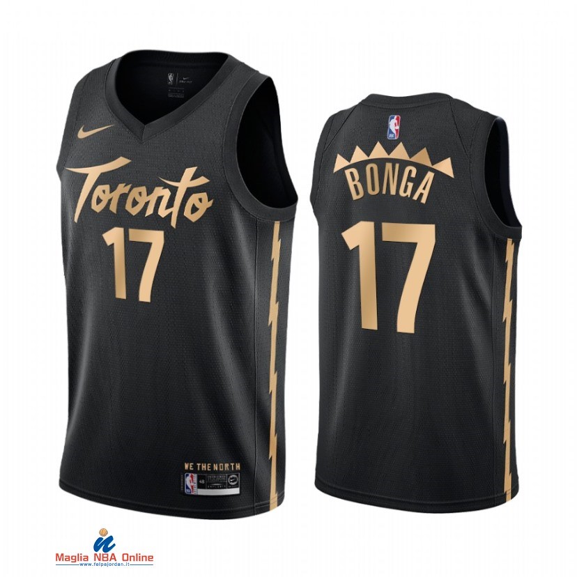 Maglia NBA Nike Toronto Raptors NO.17 Isaac Bonga Nike Nero Città 2021