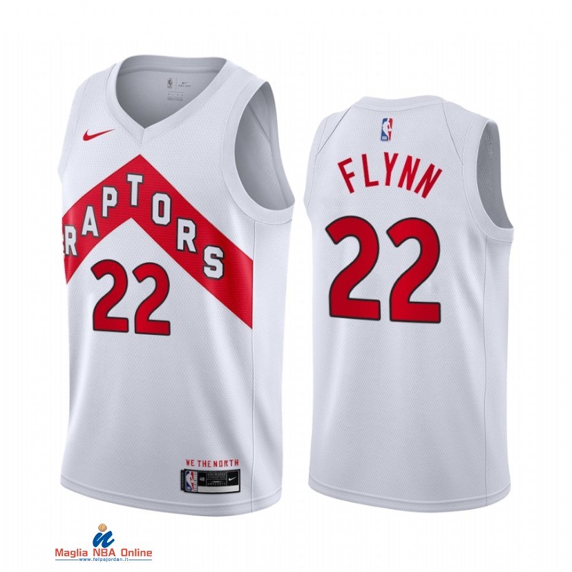 Maglia NBA Nike Toronto Raptors NO.22 Malachi Flynn Nike Bianco Association 2021