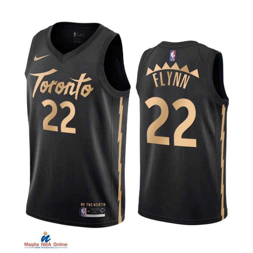 Maglia NBA Nike Toronto Raptors NO.22 Malachi Flynn Nike Nero Città 2021
