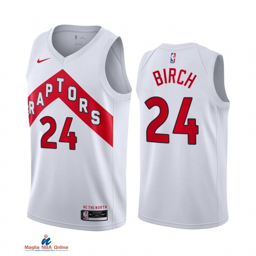 Maglia NBA Nike Toronto Raptors NO.24 Khem Birch Nike Bianco Association 2021