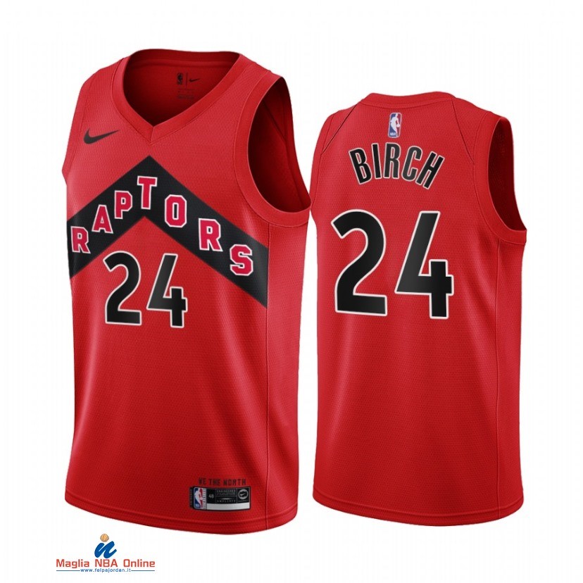 Maglia NBA Nike Toronto Raptors NO.24 Khem Birch Nike Rosso Icon 2021