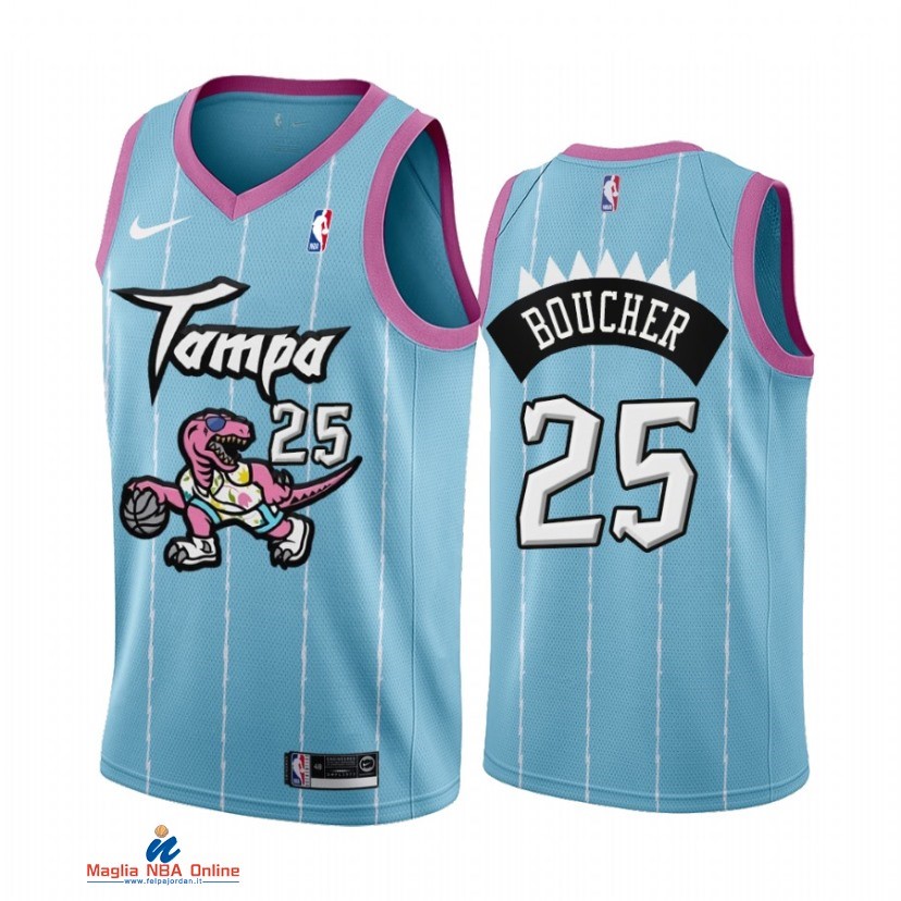 Maglia NBA Nike Toronto Raptors NO.25 Chris Boucher Blu Città 2021