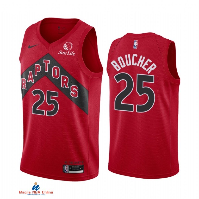 Maglia NBA Nike Toronto Raptors NO.25 Chris Boucher Rosso Icon 2021